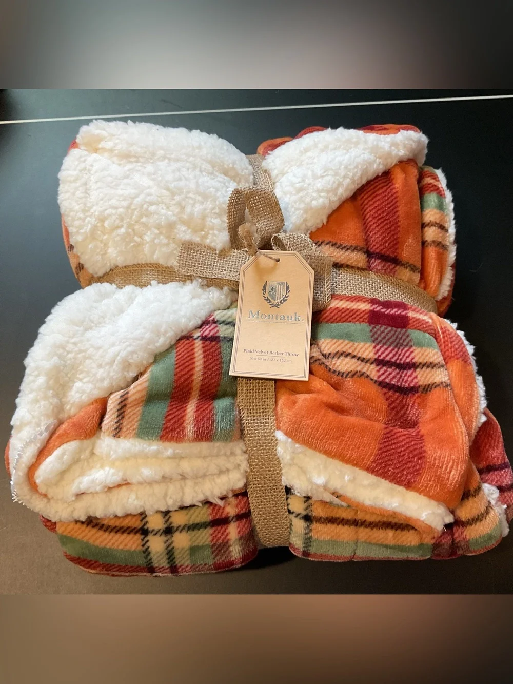 Autumn Plaid Berber Throw Blanket - NWT